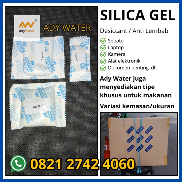 Silica Gel Samarinda - Ady Water - untuk Sepatu, Kamera, Alat Elektronik, Kue Kering
